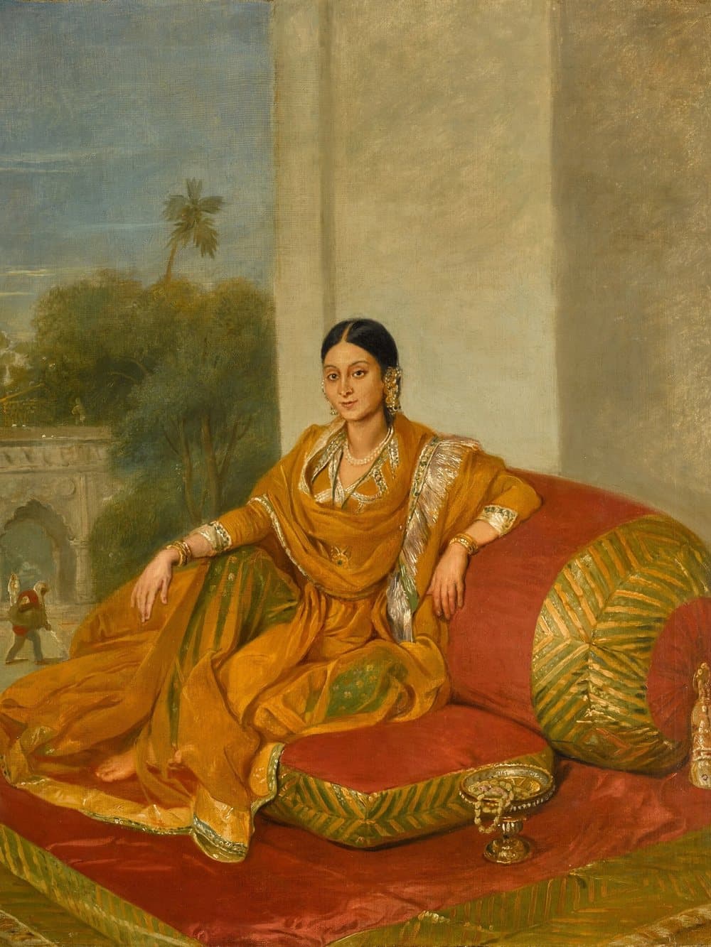 Kanchipuram Bridal Silk Saree — Cream