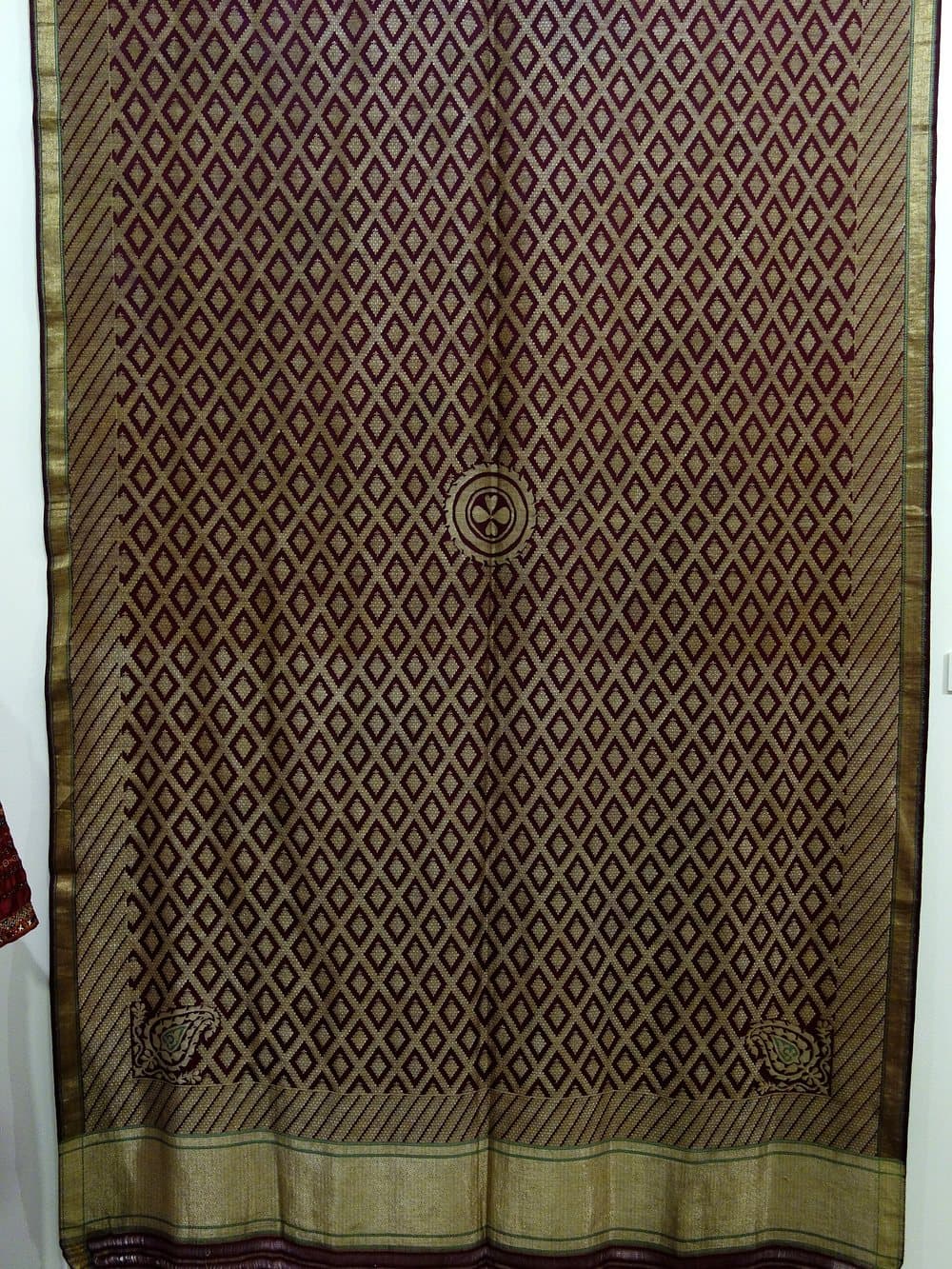 Gadwal Silk Cotton Saree — Peacock